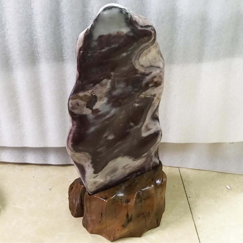 Đá, cây đá, trụ đá phong thủy màu hồng Cao 42 cm nặng 7 kg cho người mệnh Thổ và Hỏa
