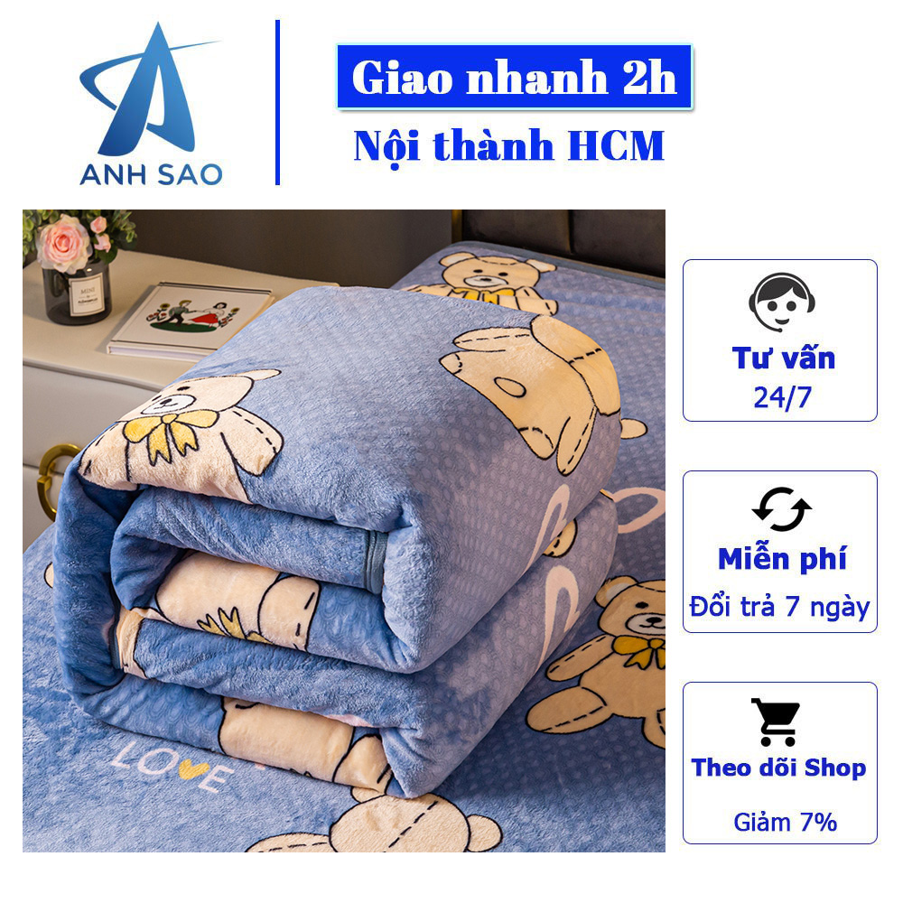 Mền lông tuyết dày dặn cao cấp kích thước đa dạng mềm mịn mùa hè, giữ ấm mùa đông dùng phòng máy lạnh dễ gấp gọn