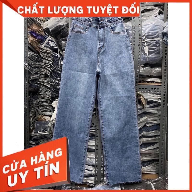 QUẦN JEANS XUÔNG DÀI CO GIÃN LƯNG SIÊU CAO- hình thật chính chủ
