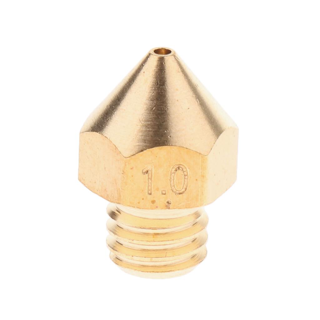 1Piece 3D Printer Extruder Brass Nozzle Printhead 0.6mm / 0.8mm / 1.0mm