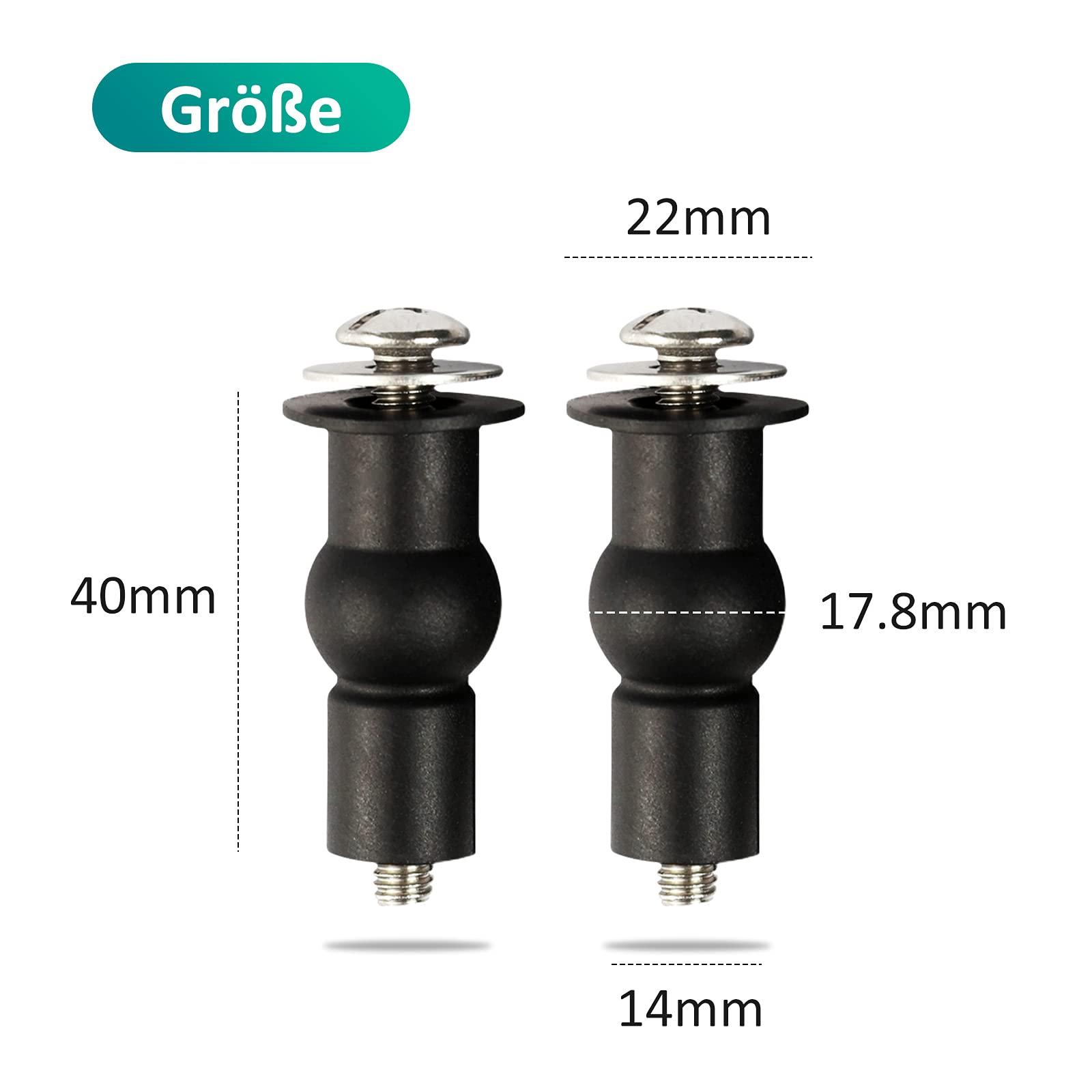 Ghế vệ sinh cố định vít, 2 cặp ghế nhà vệ sinh phổ quát Bộ mở rộng Bu lông làm bằng vít ghế nhà vệ sinh cao su phụ kiện, 304 bản lề bằng thép không gỉ cho ghế vệ sinh