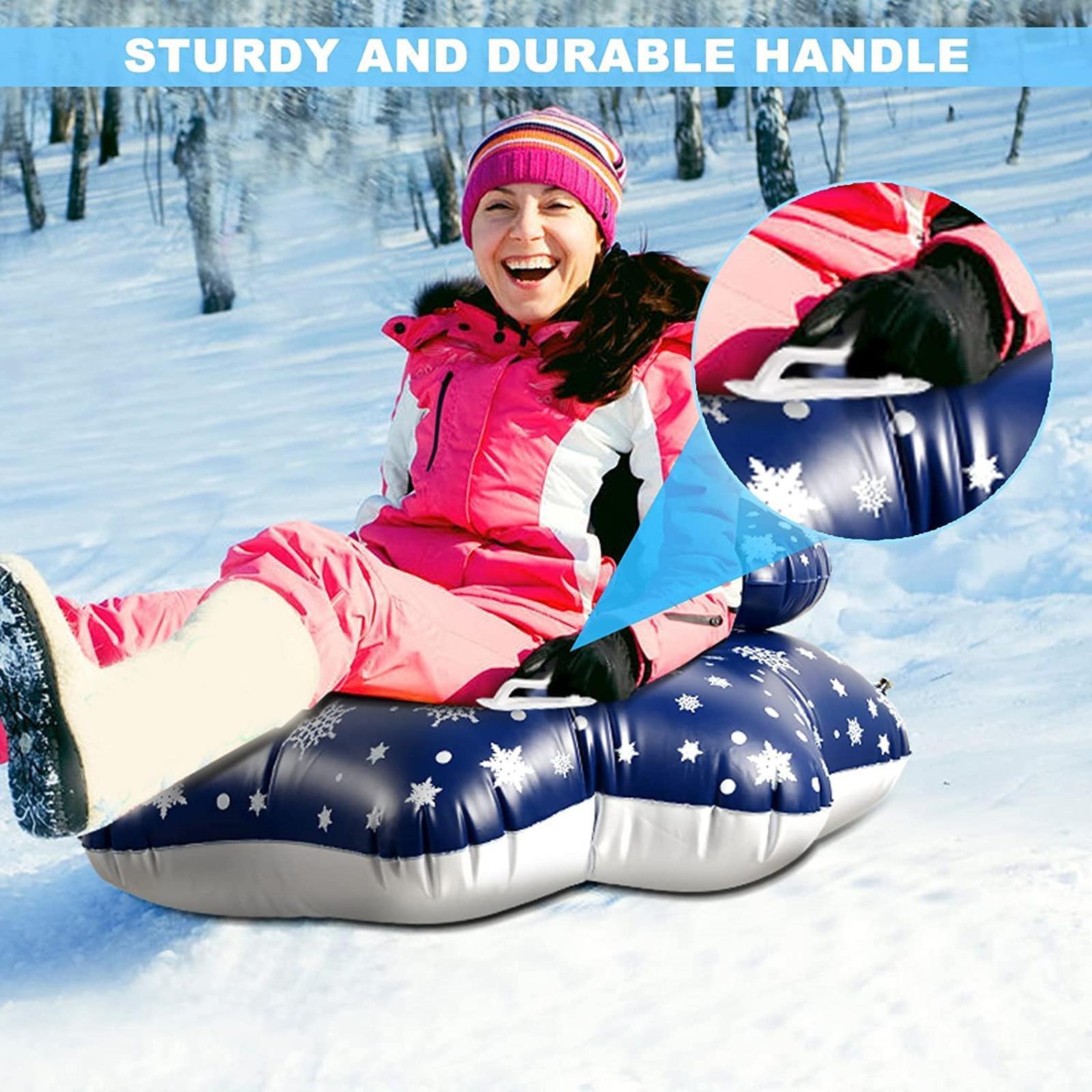 Large Inflatable Snow Sleds Snow Tube Winter Toy for Children and Adults