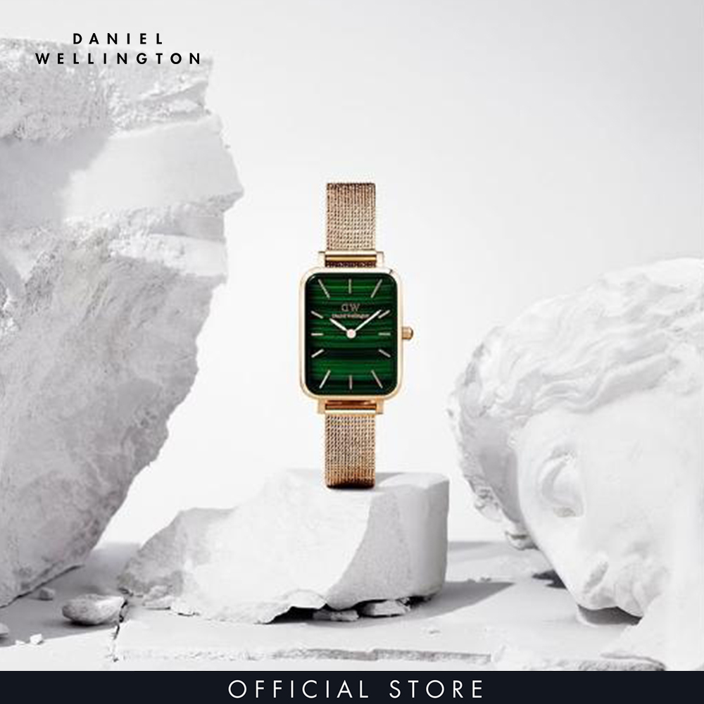 Đồng hồ Nữ Daniel Wellington dây lưới - Quadro Pressed Melrose 20x26mm DW00100437