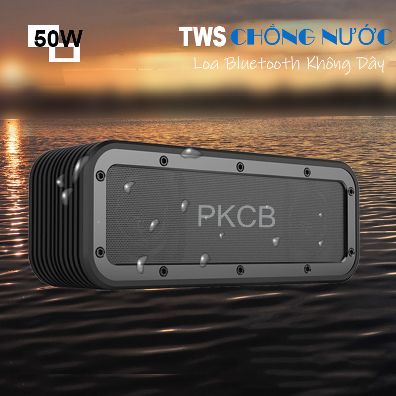 Loa Bluetooth 50W công suất lớn Super Bass pin 6600MAH sạc nhanh Type C công nghệ AI Hàng Chính Hãng PKCB