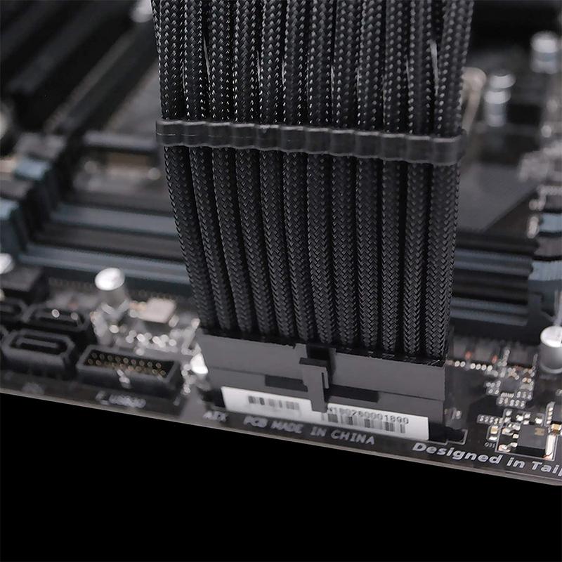 Teucer 350mm PSU Mở rộng bộ cáp Bo mạch chủ ATX 24Pin GPU PCI-E 6 2PIN 8PIN CPU EPS 4 4PIN 18AWG Dây nguồn điện dây điện