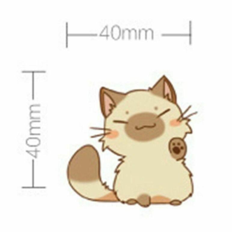 Bộ 45 sticker dán trang trí hình mèo dễ thương