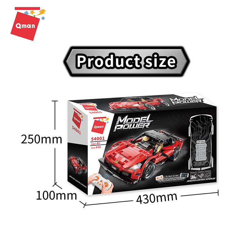 Bộ Đồ Chơi Xếp Hình Technic Qman 54001 Xe Ô Tô Điều Khiển Remote App Cho Trẻ Từ 8 Tuổi