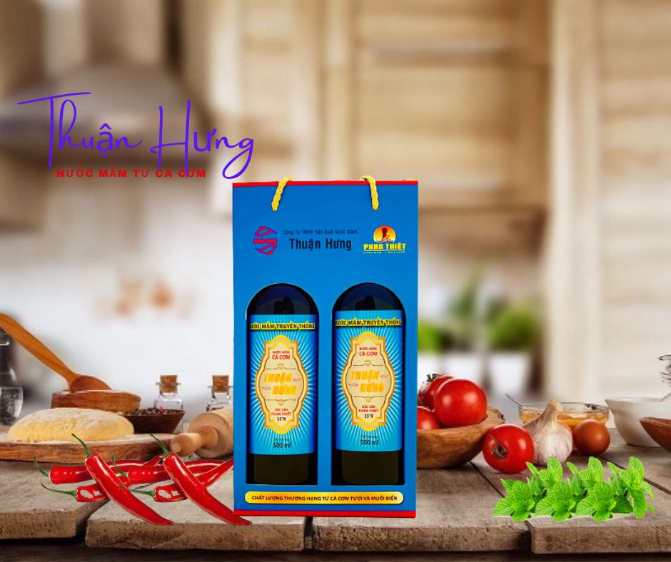 NƯỚC MẮM PHAN THIẾT CHAI THỦY TINH - THUẬN HƯNG 35 ĐẠM/1 HỘP 2 CHAI 500ML