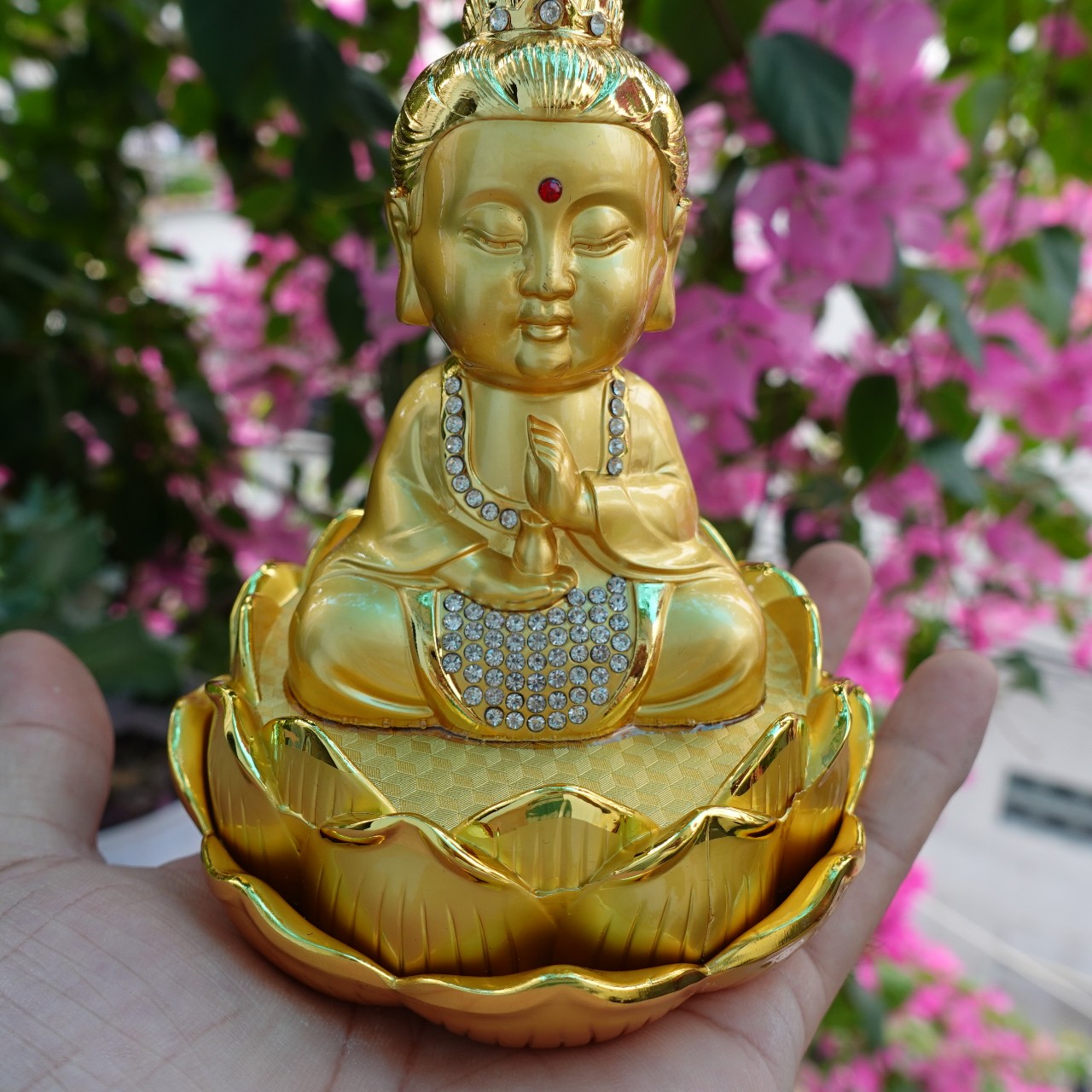 Tượng Phật bà Quan Âm trang trí xe hơi để bàn - T048
