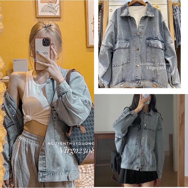 Áo khoác DENIM JACKETS FORM OVERSIZE 2 túi bụng siêu chất