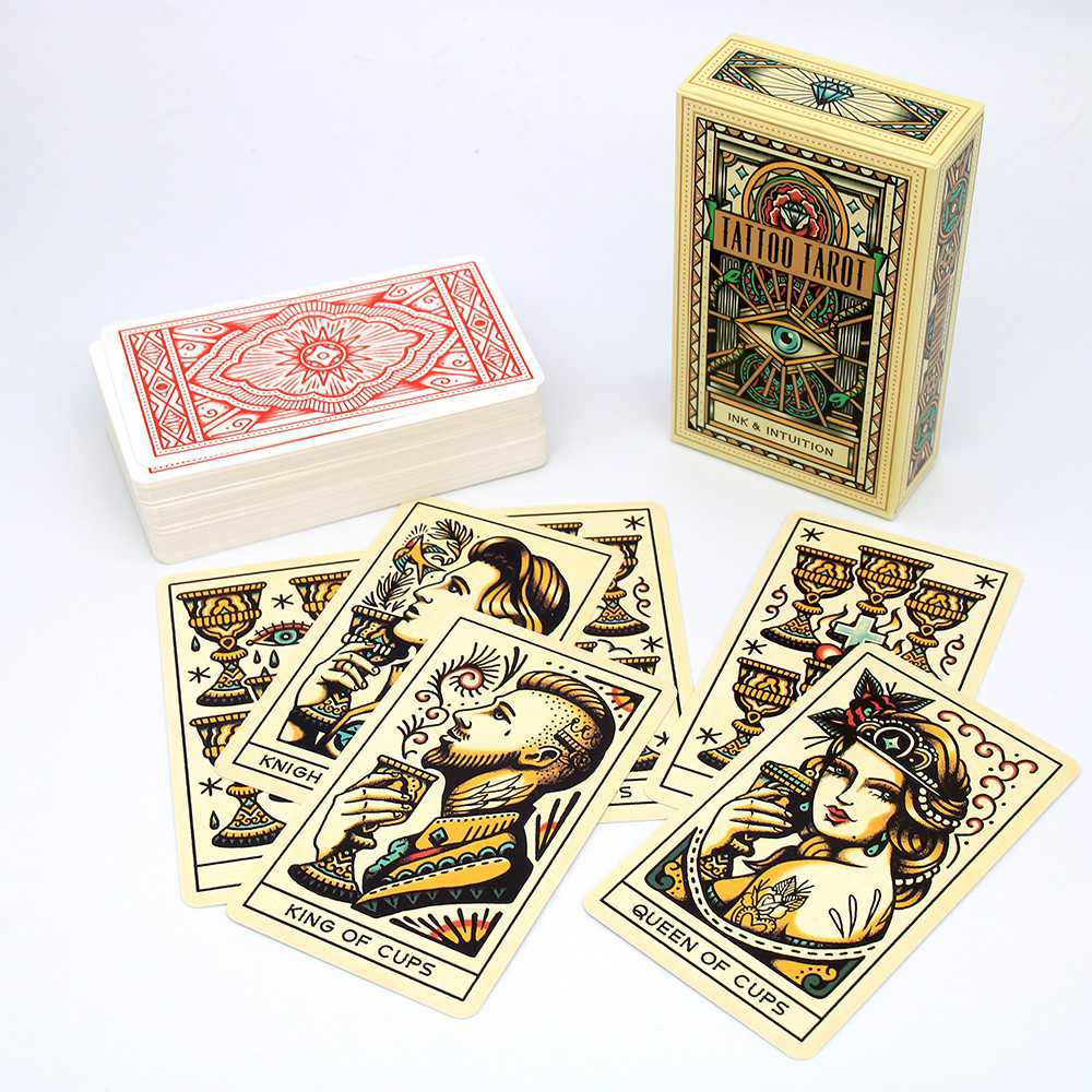 Bộ Tarot Tattoo Tarot Ink & Intuition 78 Lá Bài Tặng Đá Thanh Tẩy