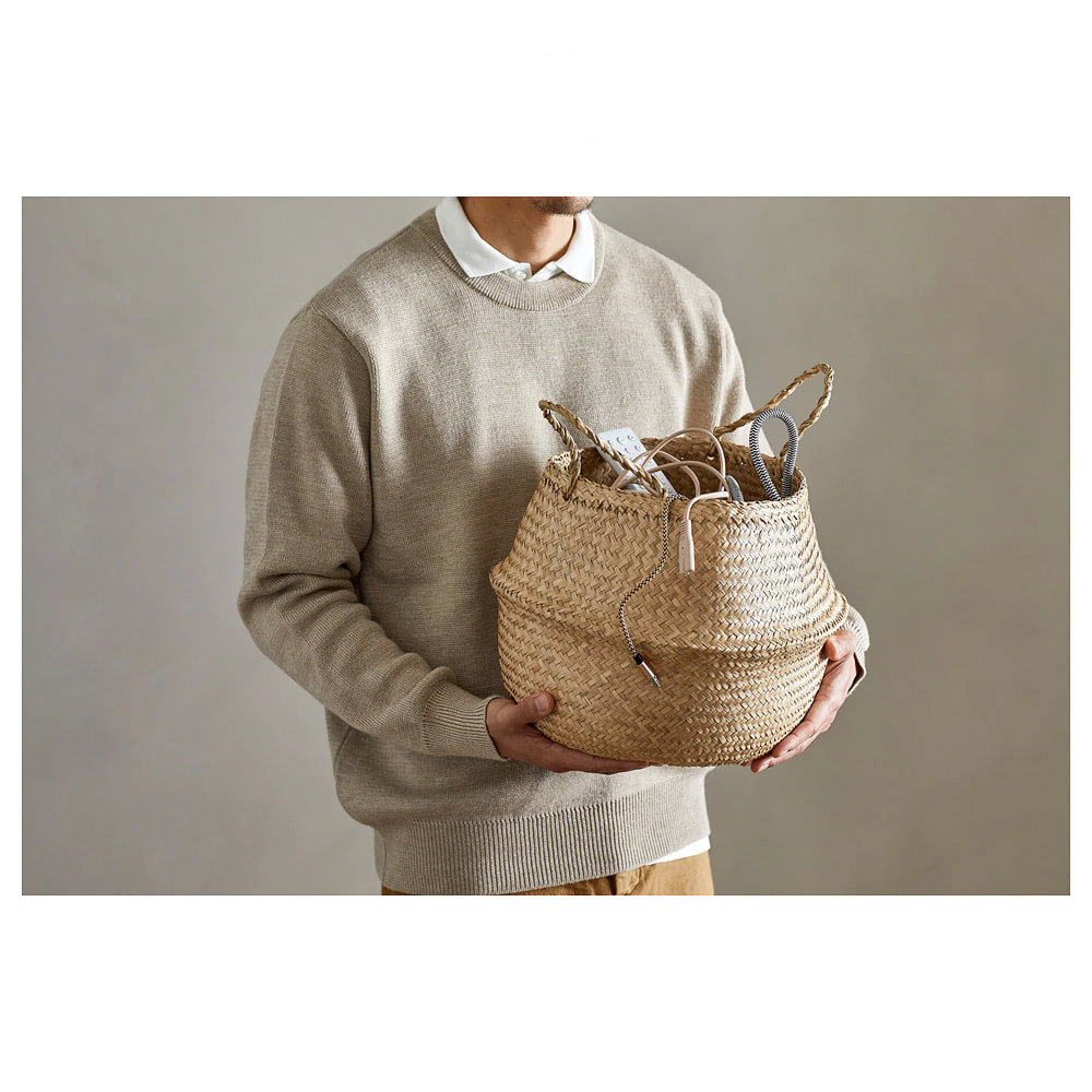 Giỏ cói trơn trồng cây/decor/đựng quần áo/đựng vật dụng nhỏ, Hàng XK Châu Âu