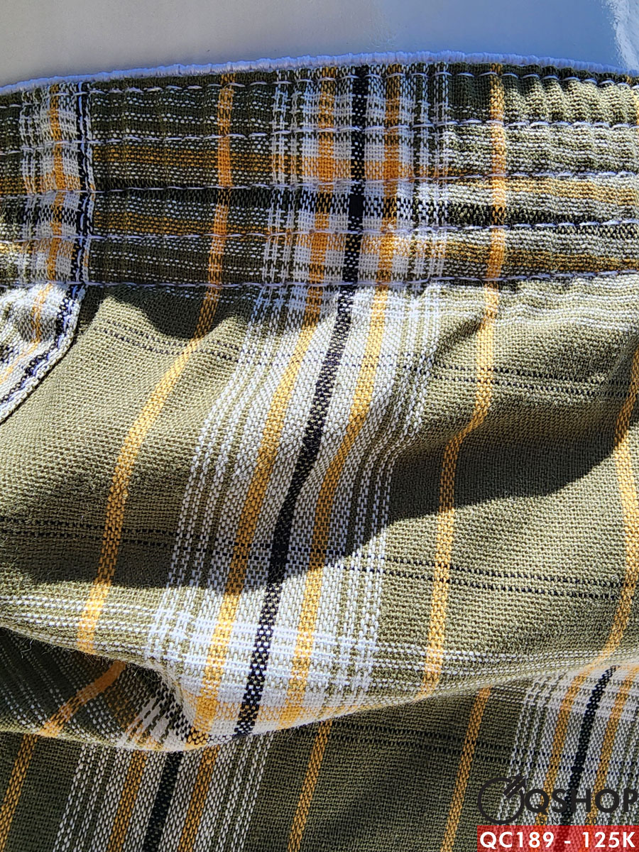 Quần ngủ nam vải cotton sọc caro QSHOP QC189