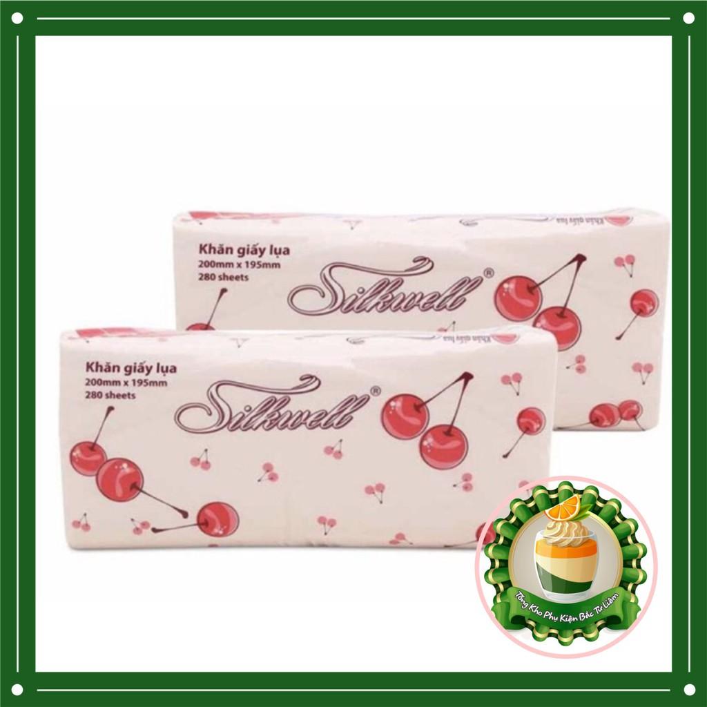 Giấy ăn rút Silkwell đỏ 280 tờ