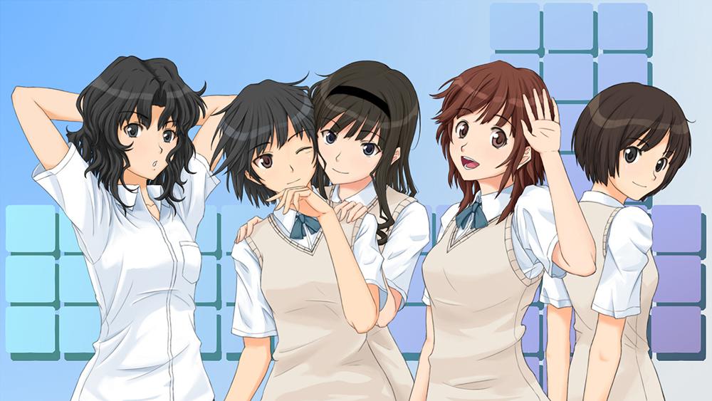 Poster A4 dán tường Anime, decal 21x30 trang trí có keo Amagami Wallpapers .jpg
