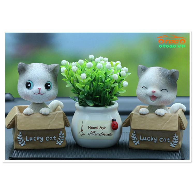 Set mèo để taplo xe hơi , set mèo để taplo ô tô
