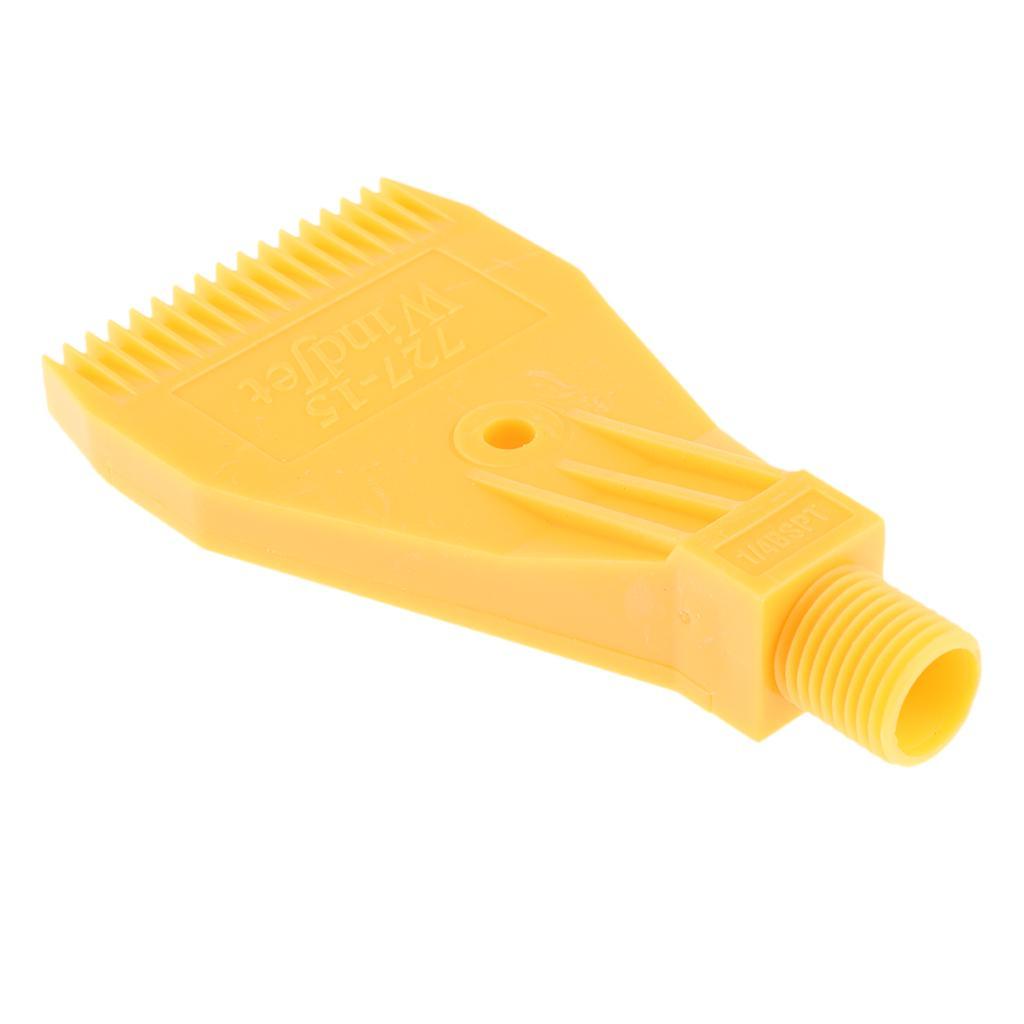 4X Fan Nozzle Air Blower Nozzle Air Wind 1/4in BSPT Plastic Single Hole Yellow