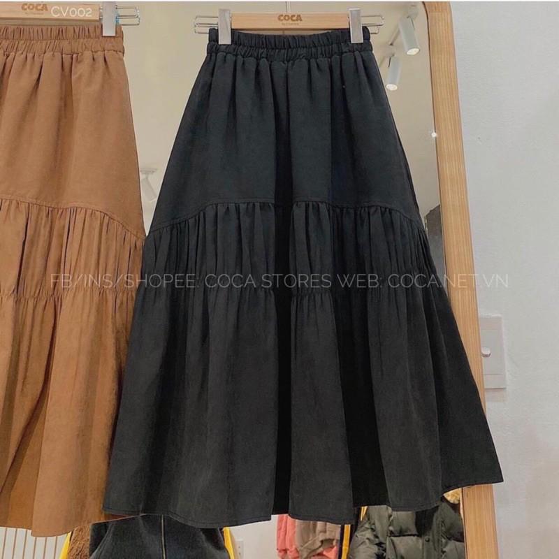 Chân váy nhăn kaki