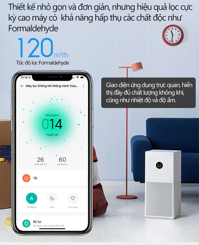 Máy Lọc Không Khí Xiaomi Mi Air Purifier 4 Lite