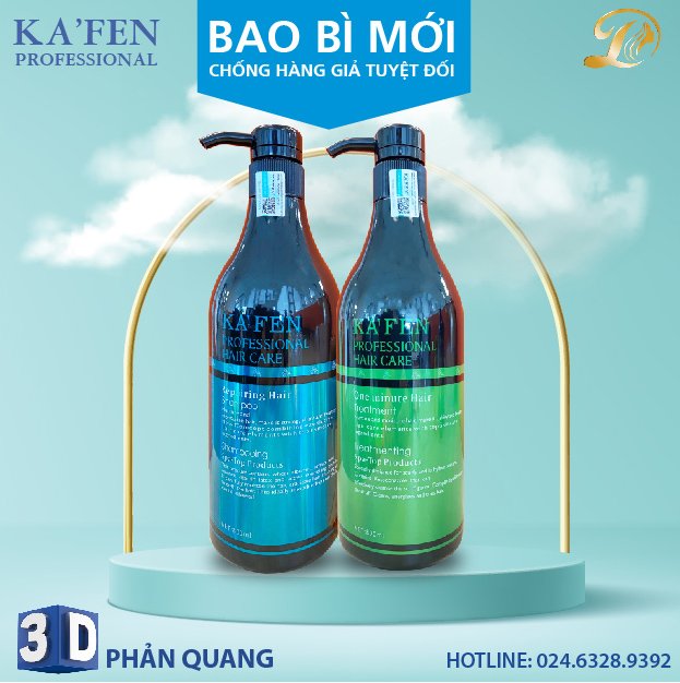 Dầu cặp KAFEN xanh CHÍNH HÃNG siêu mềm mượt 800ML-Giá sỉ salon tóc