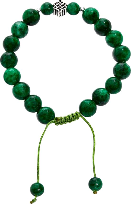 Vòng Đá Cẩm Thạch Sơn Thuỷ Phối Charm Bạc Ngọc Quý Gemstones VT28