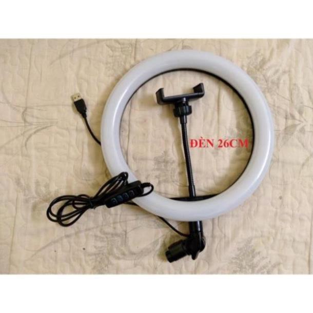 Đèn LiveStream 26cm-35cm -45cm.Hỗ trợ ánh sáng Chụp Ảnh, Make Up Trang Điểm. 3 Chế Độ Sáng