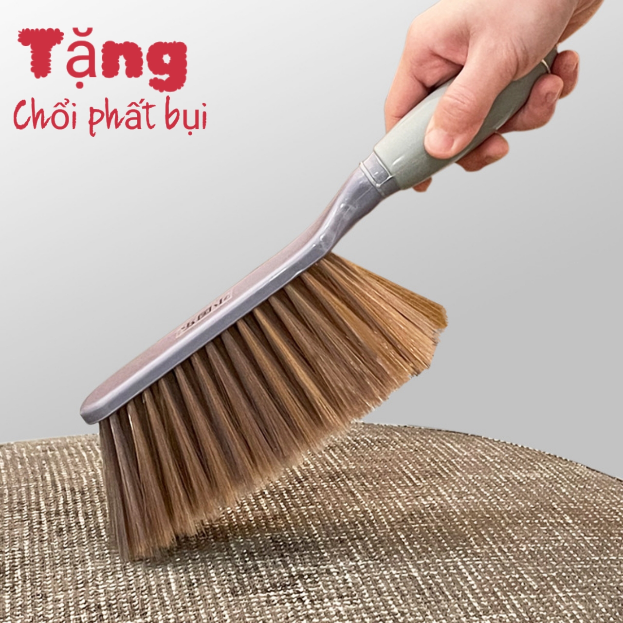 ( Hàng Cao Cấp ) Thảm chùi chân đế chống trượt dạng sọc Stripmate Màu Xám đen / Xám đỏ - Nhiều Size ( Tặng Chổi Phất Bụi )