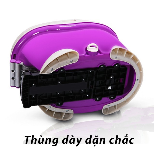 Chổi lau nhà xoay 360 độ có chân đạp kèm thùng vắt