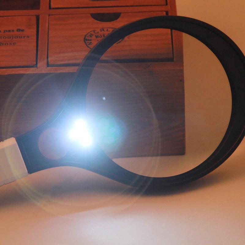 Kính lúp cầm tay ️️ Kính lúp 138mm có đèn MG80138B chuyên dụng đọc sách, đọc báo
