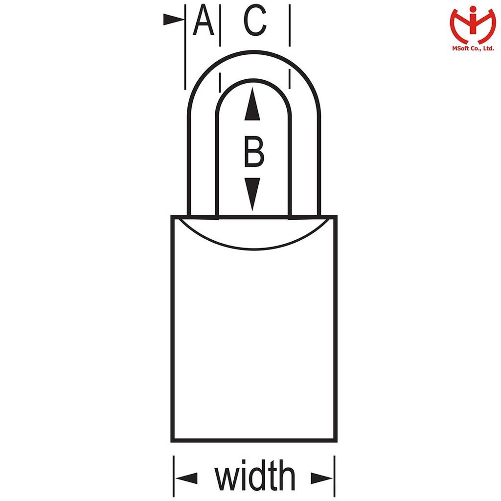 Ổ khóa thép Master Lock 7050 4KEY rộng 50mm 4 chìa dòng ProSeries - MSOFT