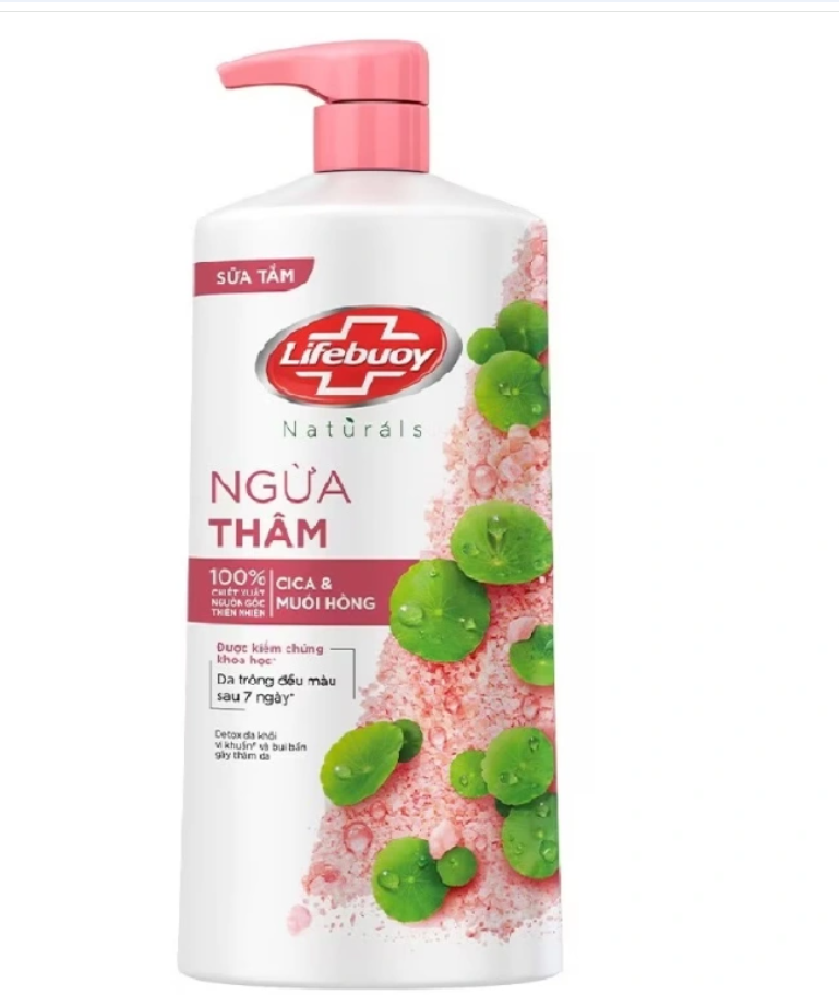 LIFEBUOY Sữa Tắm Ngừa Thâm Da Cica &amp; Muối Hồng 800g