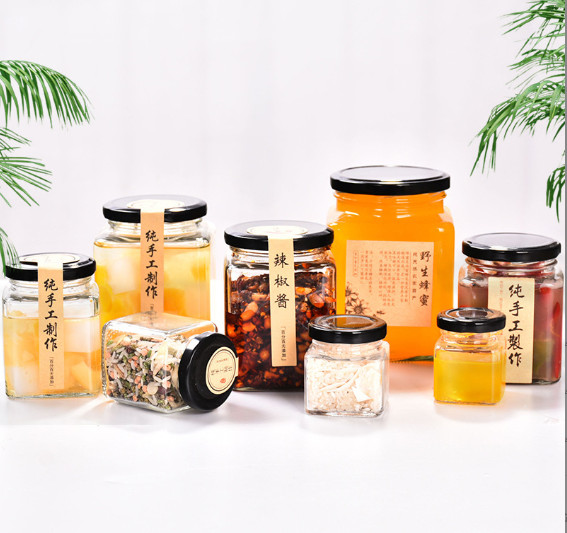 Hũ Thủy Tinh Gia Vị Vuông Nắp Thiết 280ml | 380ml | 500ml | 730ml , Tùy Chọn Dung Tích