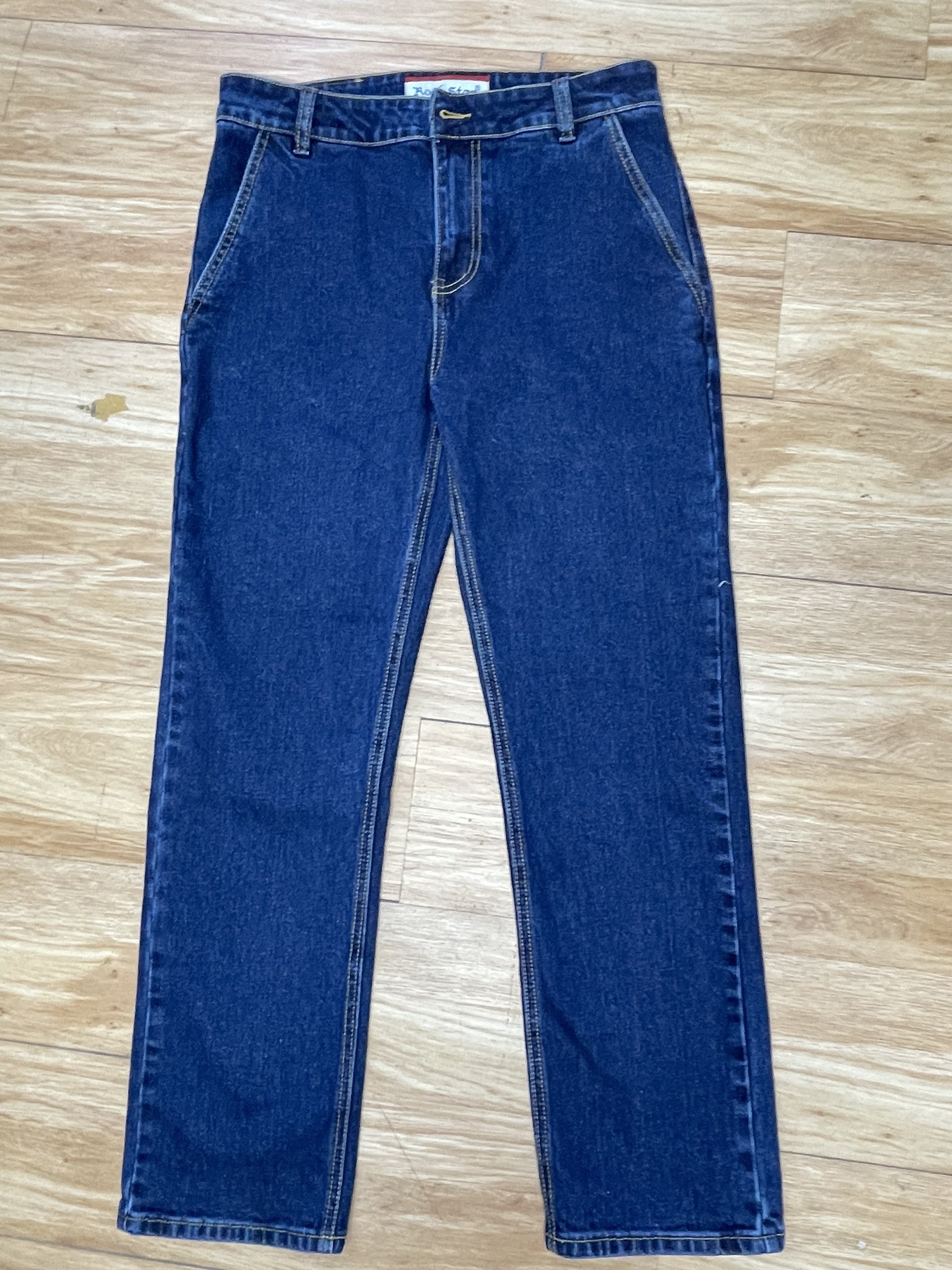 Quần jeans nam ống suông túi chéo không ly 8668