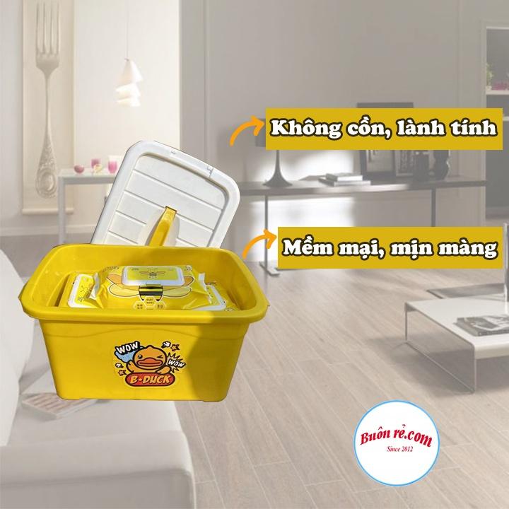 COMBO 5 GÓI Khăn giấy ướt B Duck TẶNG KÈM Thùng nhựa – Giấy ướt vịt vàng cute, dễ dàng mang theo - 01570