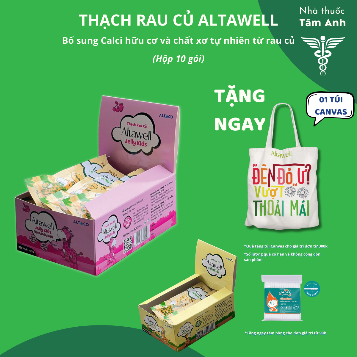 Thạch rau củ Altawell Jelly Kids bổ sung canxi hữu cơ và chất xơ tự nhiên từ rau củ