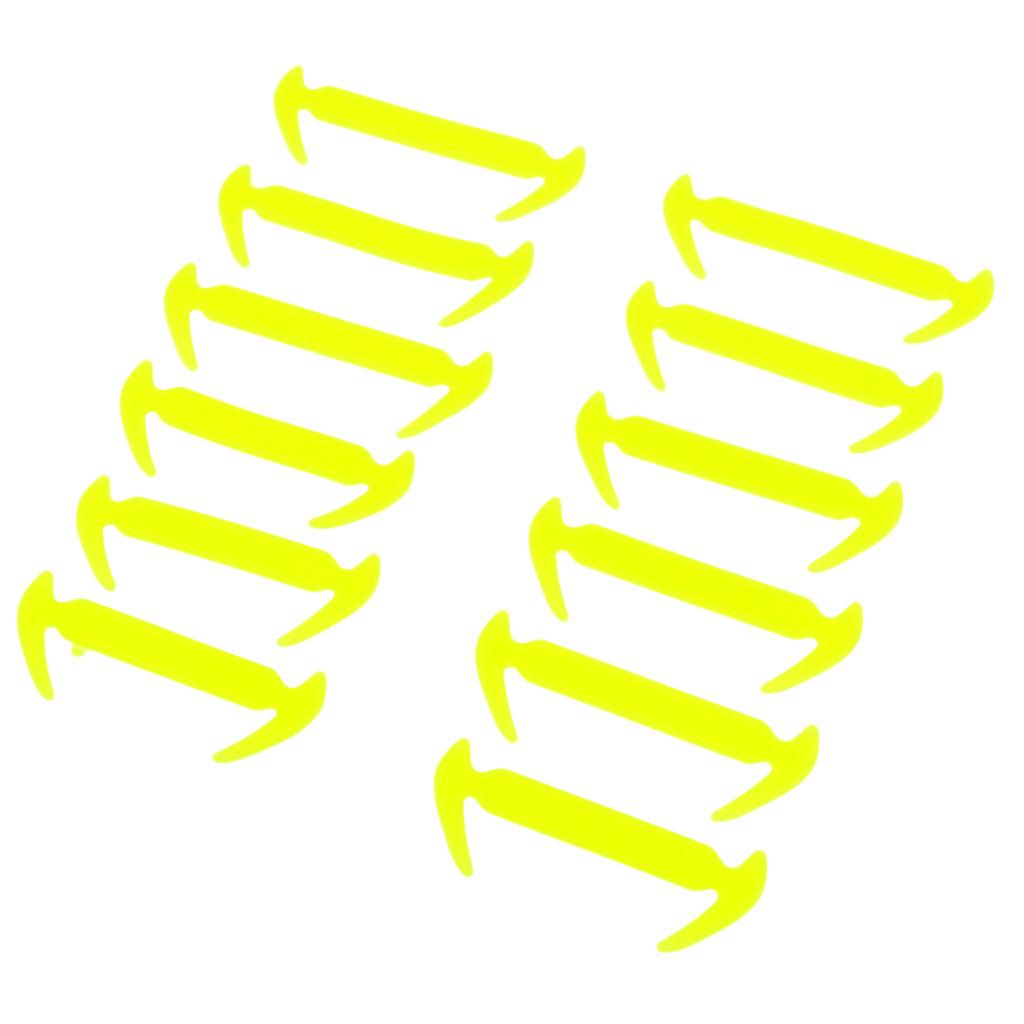 12pcs No Tie Shoelaces for Kids Adults, Waterproof Silicone Flat Elastic Athletic Sports Shoe Laces Multicolor for Sneaker Boots Casual Board Shoes