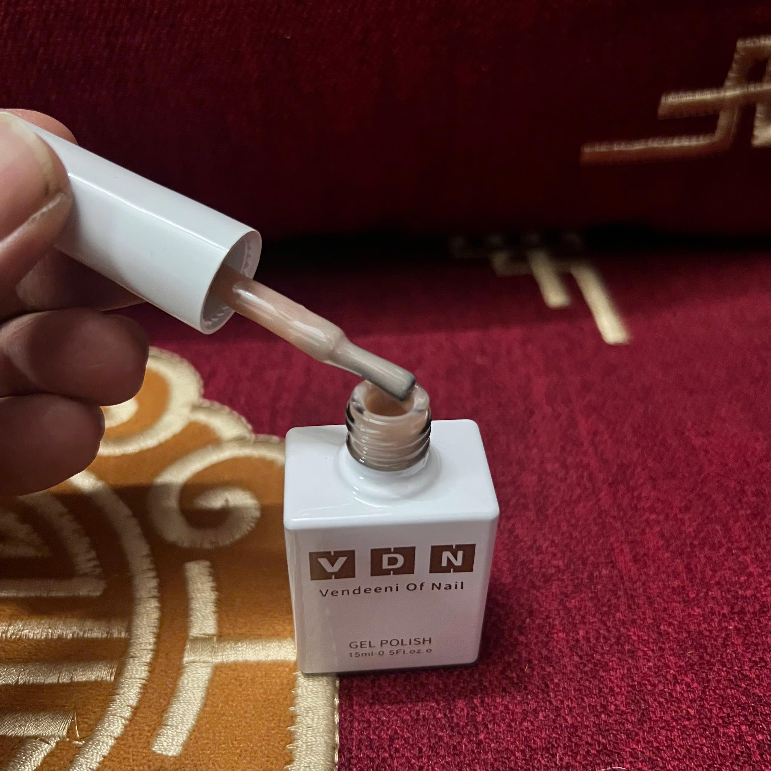Sơn Thạch Nâu Nude VENDEENI V19-S03 Cao Cấp Chai 15ml Làm Nail, Sơn Gel Màu Thạch trà sữa Nude Nhạt Trong Suốt Bám Dính Bền Bóng Màu Chuẩn Nữ Women