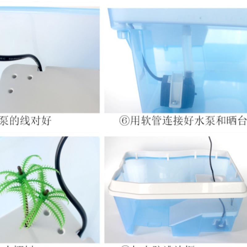 Máng leo cho rùa(có máy lọc nước) - Khung phụ kiện trang trí bể nuôi rùa bò sát bằng nhựa petstore