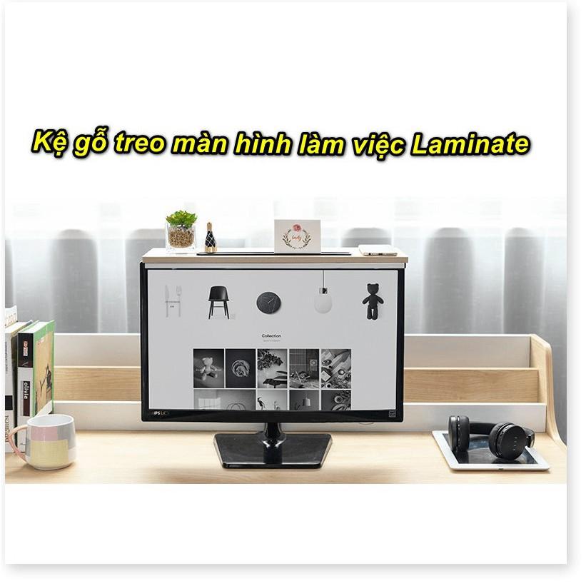 Kệ gỗ treo màn hình làm việc Laminate