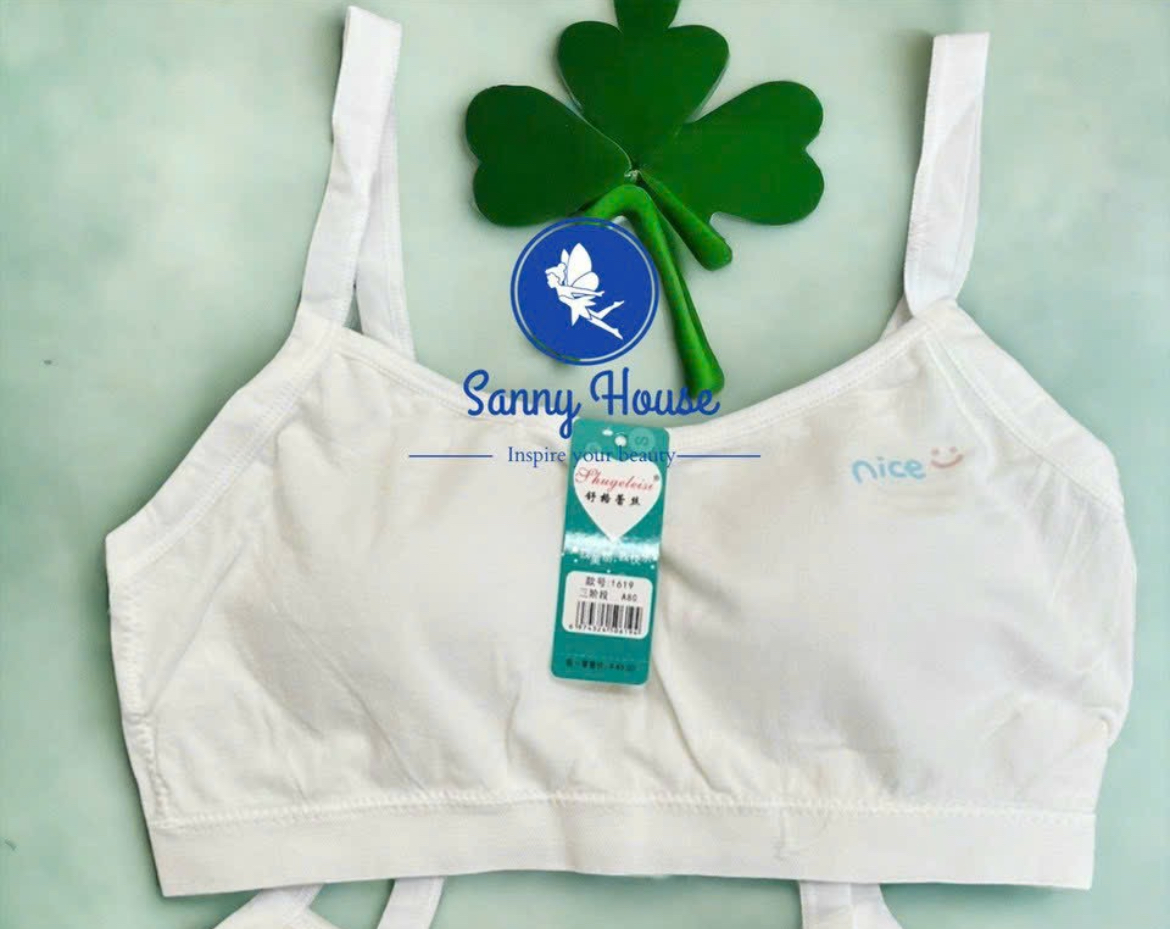 Áo Lá Học Sinh 1619 Cotton Mút May Liền Có Lỗ Thông Hơi