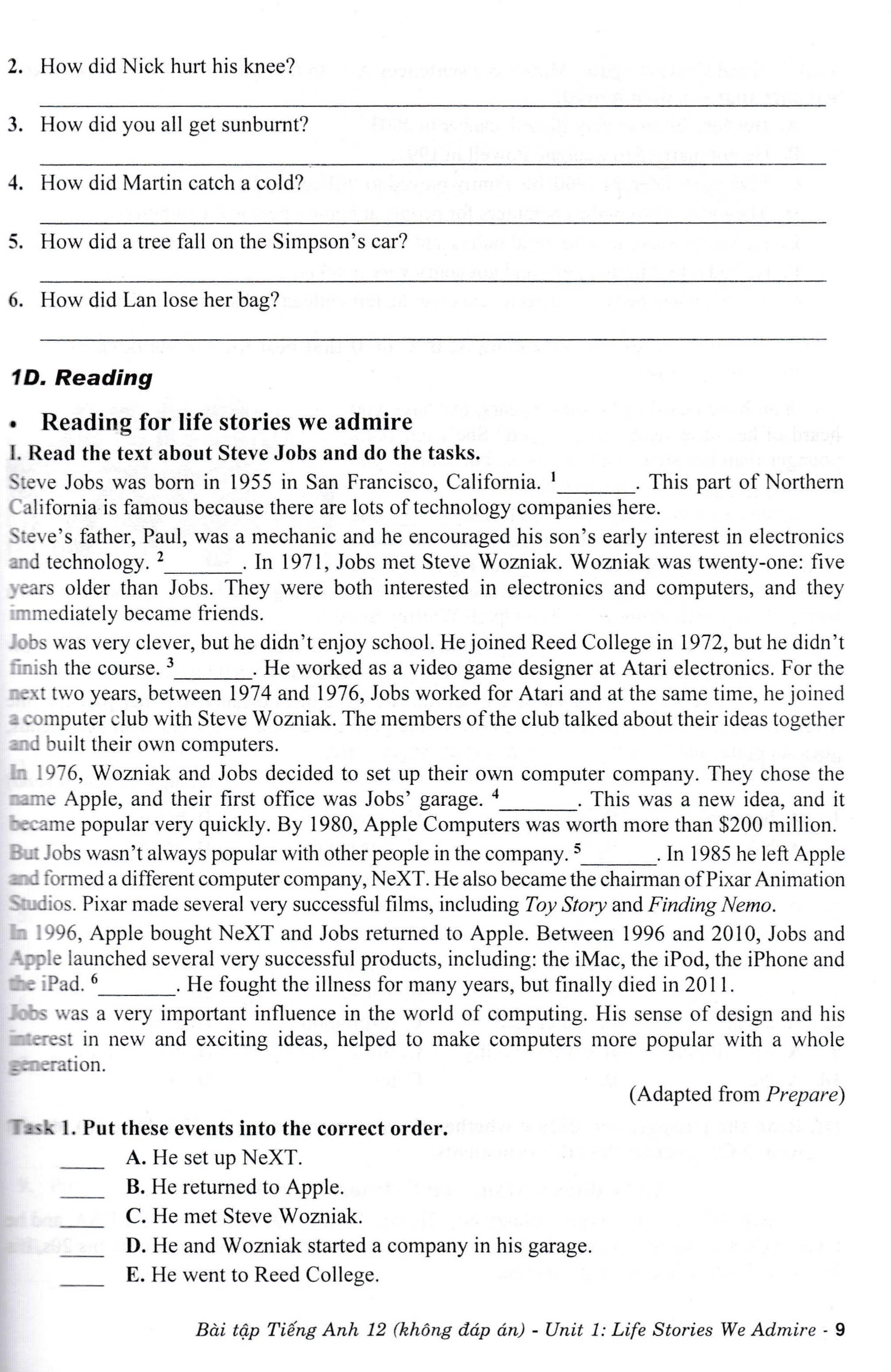 Bài Tập Tiếng Anh 12 - Không Đáp Án (Dùng Kèm SGK Kết Nối Tri Thức Với Cuộc Sống) (HA)