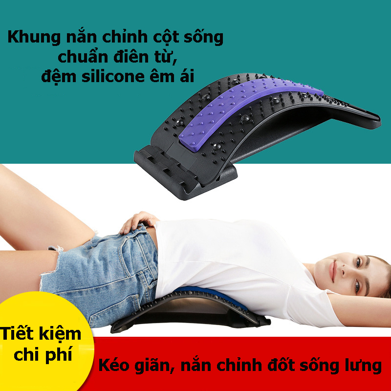 [Phiên Bản Nâng Cấp Đặc Biệt] Đệm Silicone Êm Ái - Khung Nắn Chỉnh, Định Hình Cột Sống Lưng - Với 96 Điểm Massage Bấm Huyệt, 10 Chấm Từ Trường - Định Hình Tư Thế Nằm, Ngồi Chuẩn - Giảm Đau Một Cách Hiệu Quả - Giao Màu Ngẫu Nhiên - Tặng Kèm Máy Hút Ráy Tai