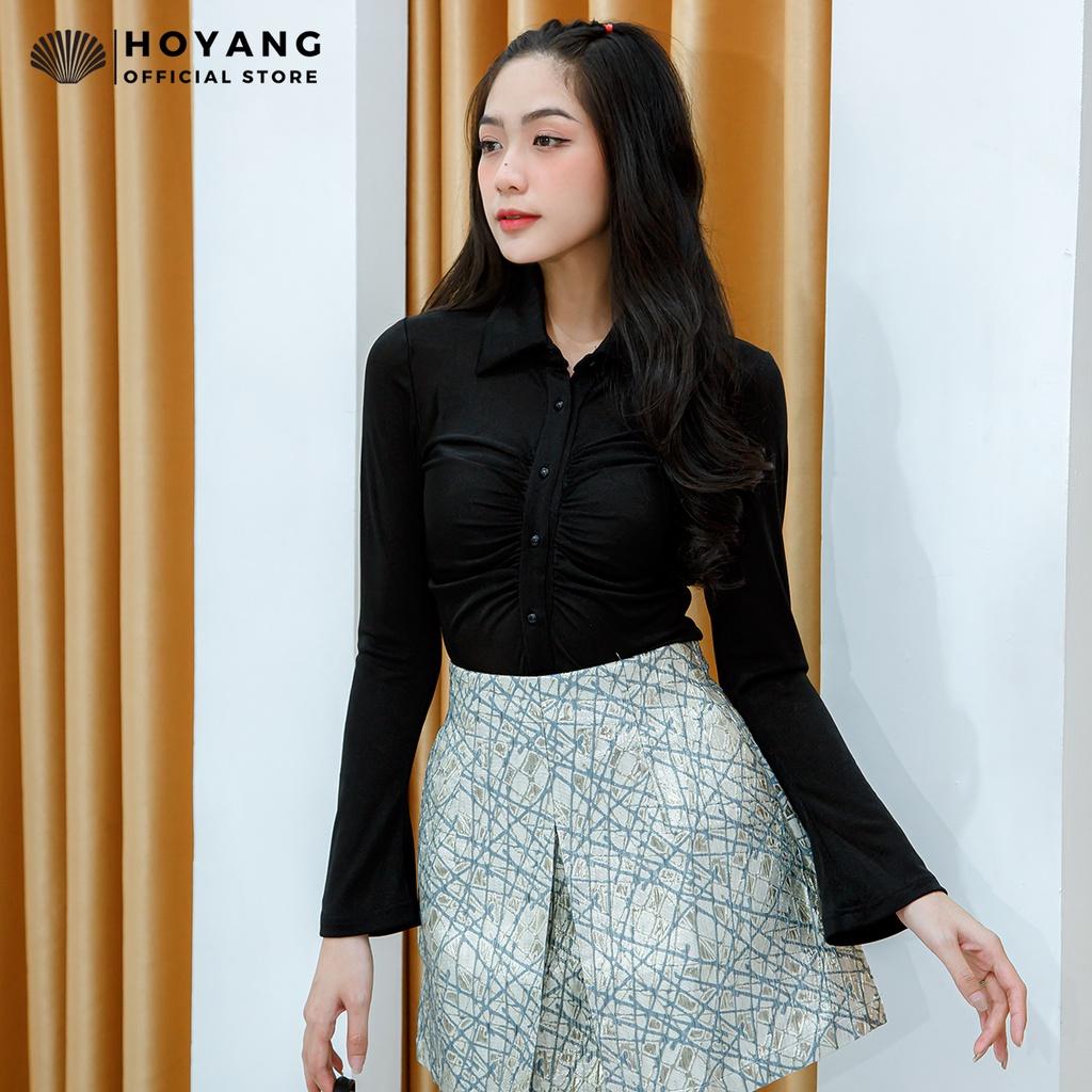 Áo Thun Nhún Ngực Ôm Body Quyến Rũ HOYANG AHY87