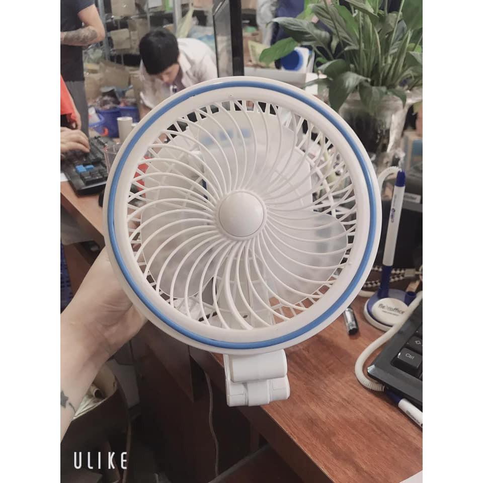 Quạt tích điện mini gấp gọn để bàn có đèn led JL Folding Fan LR-2018 - Màu Ngẫu Nhiên