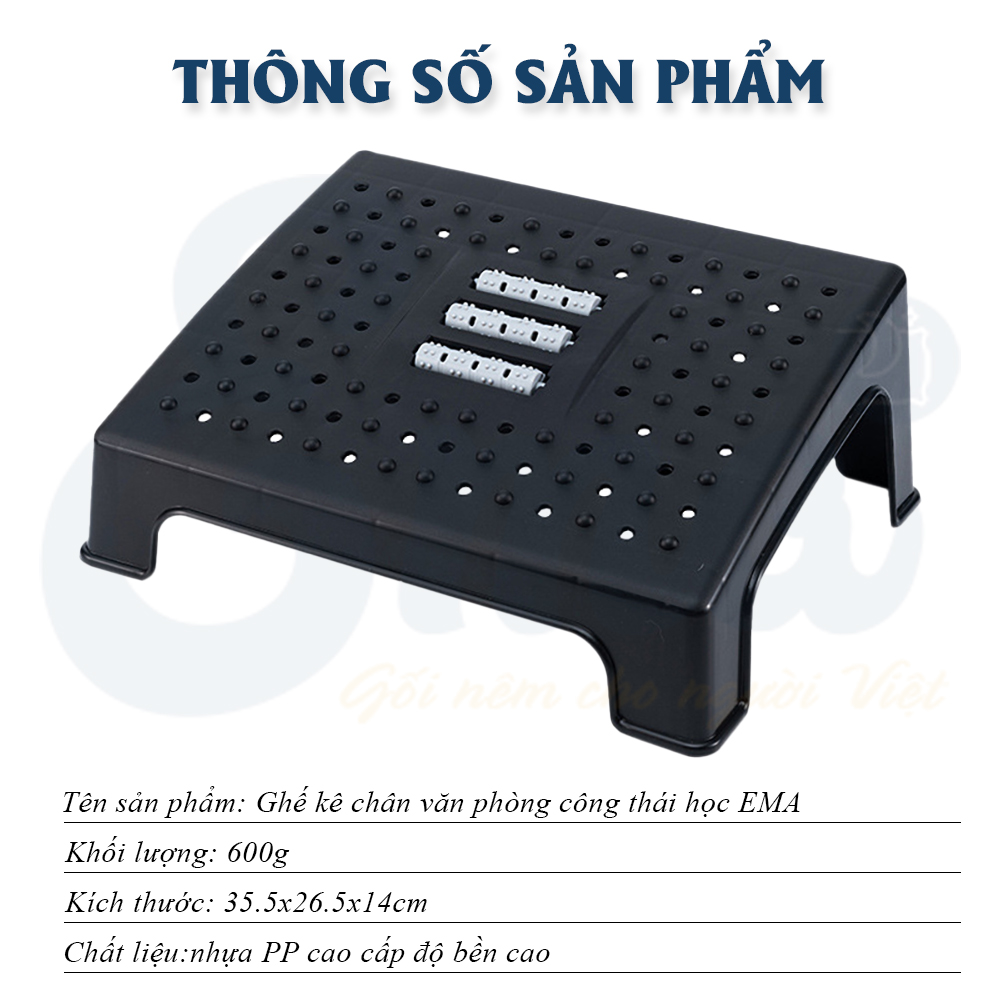 Ghế kê chân văn phòng công thái học Ergonomic Footrest - Thương hiệu EMA