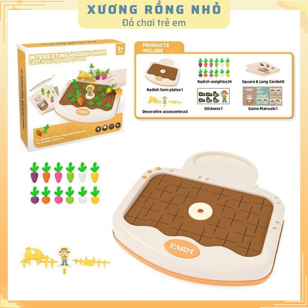 Đồ chơi Nông trại Montessori Trò chơi thu hoạch cà rốt Xương Rồng Nhỏ