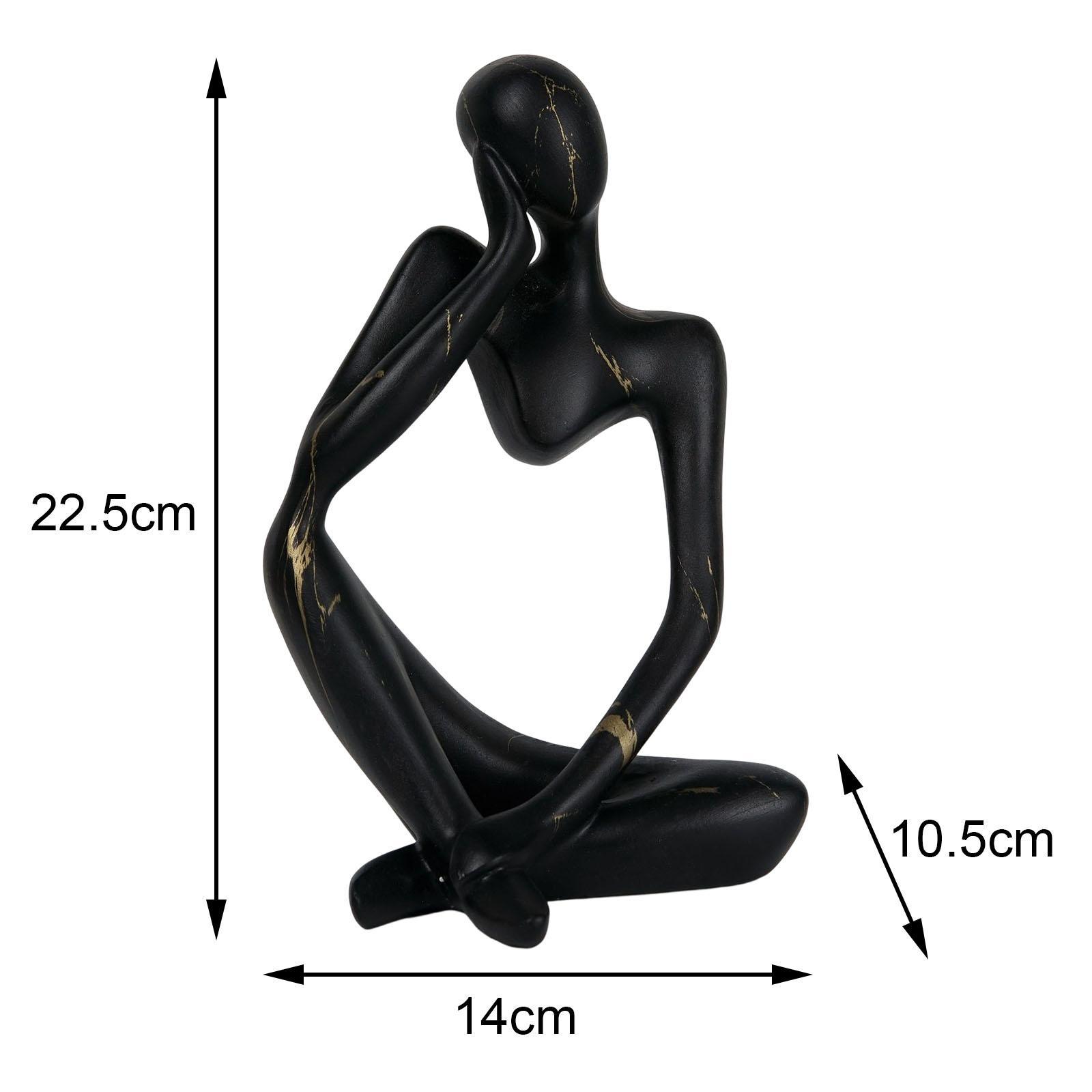 3Pieces Abstract Thinker Statue Resin Figurine Tabletop Decor