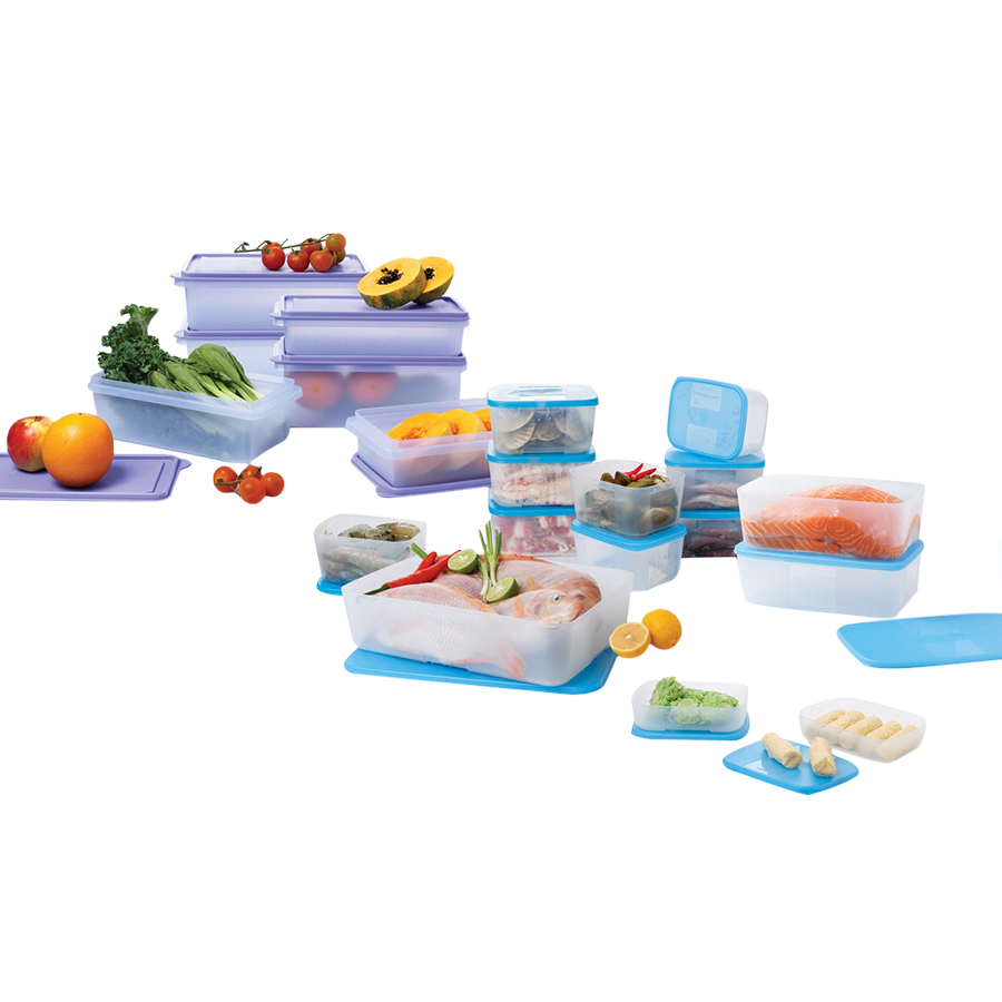 Bộ 20 Hộp Bảo Quản Thực Phẩm Ngăn Đông Và Mát Tupperware Mega 20