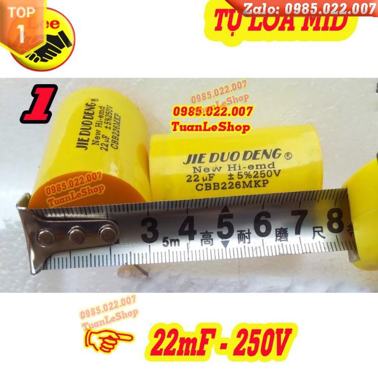 TỤ 22MF -TỤ PHÂN TẦN 22MF 250V VÀNG TRÒN - GIÁ 01 CÁI - TỤ LOA MID