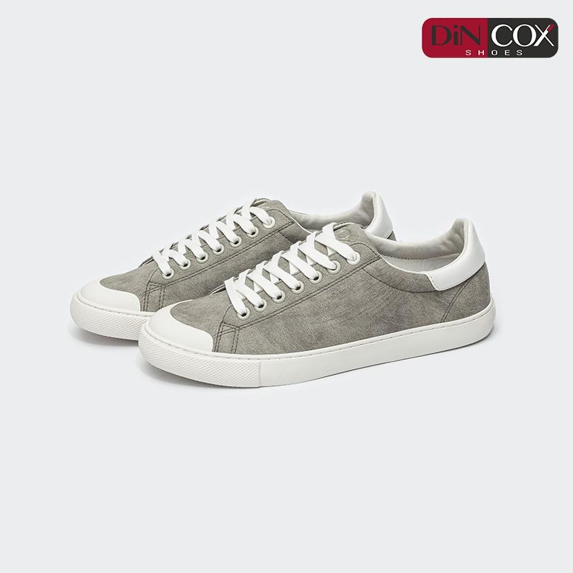 Giày Sneaker Da Nam DINCOX C13 Cách Điệu Sáng Tạo Grey/White